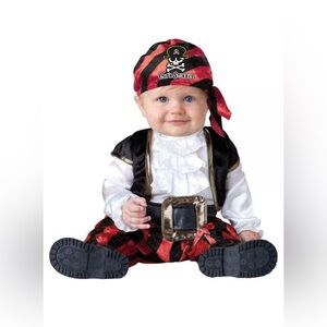 Pint Size Pirate 2 Piece Incharacter Costume Baby Infant 12-18 Months